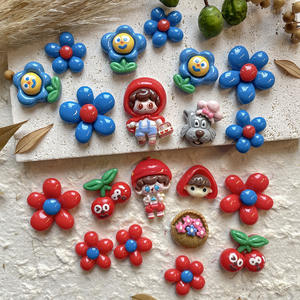 Dijes <span class=keywords><strong>de</strong></span> resina Flor <span class=keywords><strong>azul</strong></span> <span class=keywords><strong>Caperucita</strong></span> Roja Dibujos animados <span class=keywords><strong>Cuento</strong></span> <span class=keywords><strong>de</strong></span> hadas Decoración Diy - Product Image 1