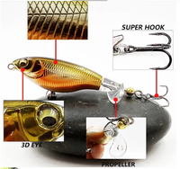 Leurre crayon coulant Alpha 6g/11g avec queue hélicoïdale en ABS et sonnette pour la pêche au bar et au brochet en eau douce et salée