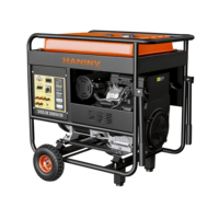 Générateur d'essence portable 12000W V-Twin avec roues, démarrage électrique, triphasé, monophasé, double tension, groupe électrogène à essence avec AVR