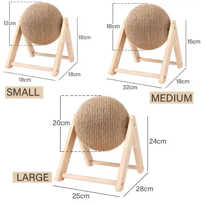 Mèo gãi Bóng đồ chơi sisal dây mài bóng Hội Đồng Quản trị bàn chân scratcher mèo đồ chơi tương tác bằng gỗ leo núi khung Pet Nguồn cung cấp