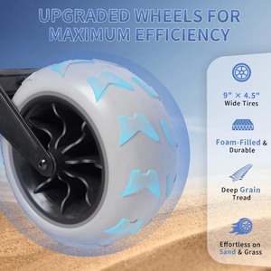Carro de vagón deportivo grande extendido OEM, <span class=keywords><strong>ruedas</strong></span> de globo de vagón de <span class=keywords><strong>playa</strong></span> plegable - Product Image 6