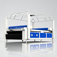 Caméra CCD haute précision, découpeuse laser CO2, système de convoyage à alimentation automatique pour la découpe de textiles, vêtements, cuir et tissus