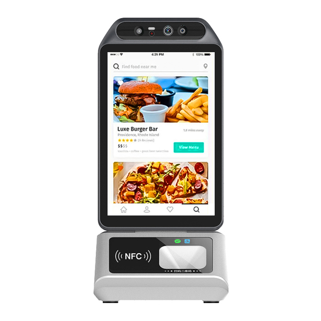 Android Pos System with Face Recognition Desktop Kiosk Payment Machine All in One Pos Terminal QR Code Scanner NFC Pos Hardware