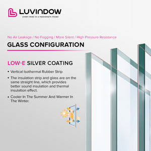 Thermisch onderbroken aluminium hef-schuifdeur, drievoudig beglaasd met Low-E glas, zwaar uitgevoerd voor villa, balkon en patio - Product Image 4