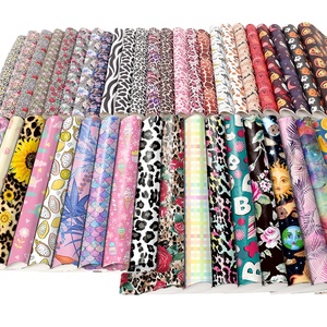 Rollos de Cuero Sintético de PVC de Nuevo Diseño Liso con Patrones de Dibujos Animados Personalizados para Fabricar Bolsos - Product Image 1