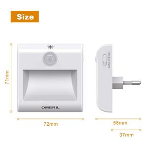 Veilleuse LED Standard UE Détecteur de mouvement <span class=keywords><strong>OLED</strong></span> Couloir Footlight Escalier Lumière Automatique Capteur Oeil Simple Design OEM - Product Image 6