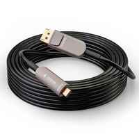 Cable USB-C DP de Fibra Óptica Coaxial Chapado en Oro, 1M, Blindado con Trenzado, 4K 60Hz, Thunderbolt 3, para Monitor, Proyector, Computadora 12