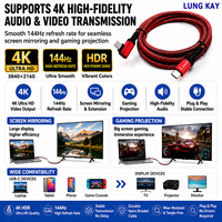 Cable USB 3.2 Gen 2x2 Tipo C a C LUNG KAY, 20Gbps, PD 100W, 5A, Carga Rápida, Video 4K 144Hz, para Steam Deck, Switch, Laptop