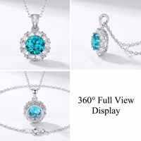 Collier pour femme en argent S925, nouveau design élégant, fleur sertie de diamants Moissanite, cadeau de mariage, chaîne de bijoux, best-seller