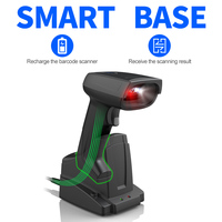 Escáner de código de barras Xincode 2D QR PDF417, lector de código de barras Aztec, sistema Android IOS inalámbrico con base de carga