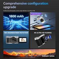 Cámara Digital WIFI 4K 30FPS con Pantalla IPS de 3.0'', 64MP, Enfoque Automático, Zoom 18x, CMOS, Antivibración, Compacta, para Vlogging y Fotografía, Gran Venta