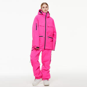 Conjunto de Traje de Esquí para Hombre y <span class=keywords><strong>Mujer</strong></span> 25-26, Transpirable, Duradero, Impermeable, Cortavientos, <span class=keywords><strong>Ropa</strong></span> de Snowboard Cálida, Estilo Nuevo Transfronterizo para Exteriores - Product Image 4