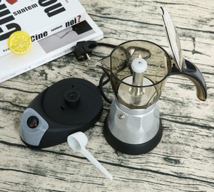 YOSHAN-cafetera eléctrica Moka con válvula De seguridad, 150ml, 300ml, 3/6 tazas De vidrio - Product Image 6