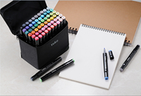 Yeko double pointe marqueur alcool permanent Art marqueurs stylos Marcadores pointe ciseau et pointe fine 204 belles couleurs pour la vente en gros
