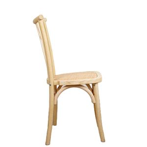 Asiento de ratán de madera maciza para eventos, silla <span class=keywords><strong>Botanica</strong></span> de boda con respaldo cruzado para fiesta, banquete, jardín - Product Image 5