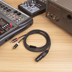 <span class=keywords><strong>สาย</strong></span>สัญญาณเสียง XLR ตัวเมียเป็นแบบ Dual <span class=keywords><strong>RCA</strong></span> ตัวผู้สามแกนแจ็กเก็ต<span class=keywords><strong>สาย</strong></span>เคเบิล Y-Splitter <span class=keywords><strong>AUX</strong></span> สำหรับเครื่องขยายเสียงและเครื่องผสม - Product Image 4