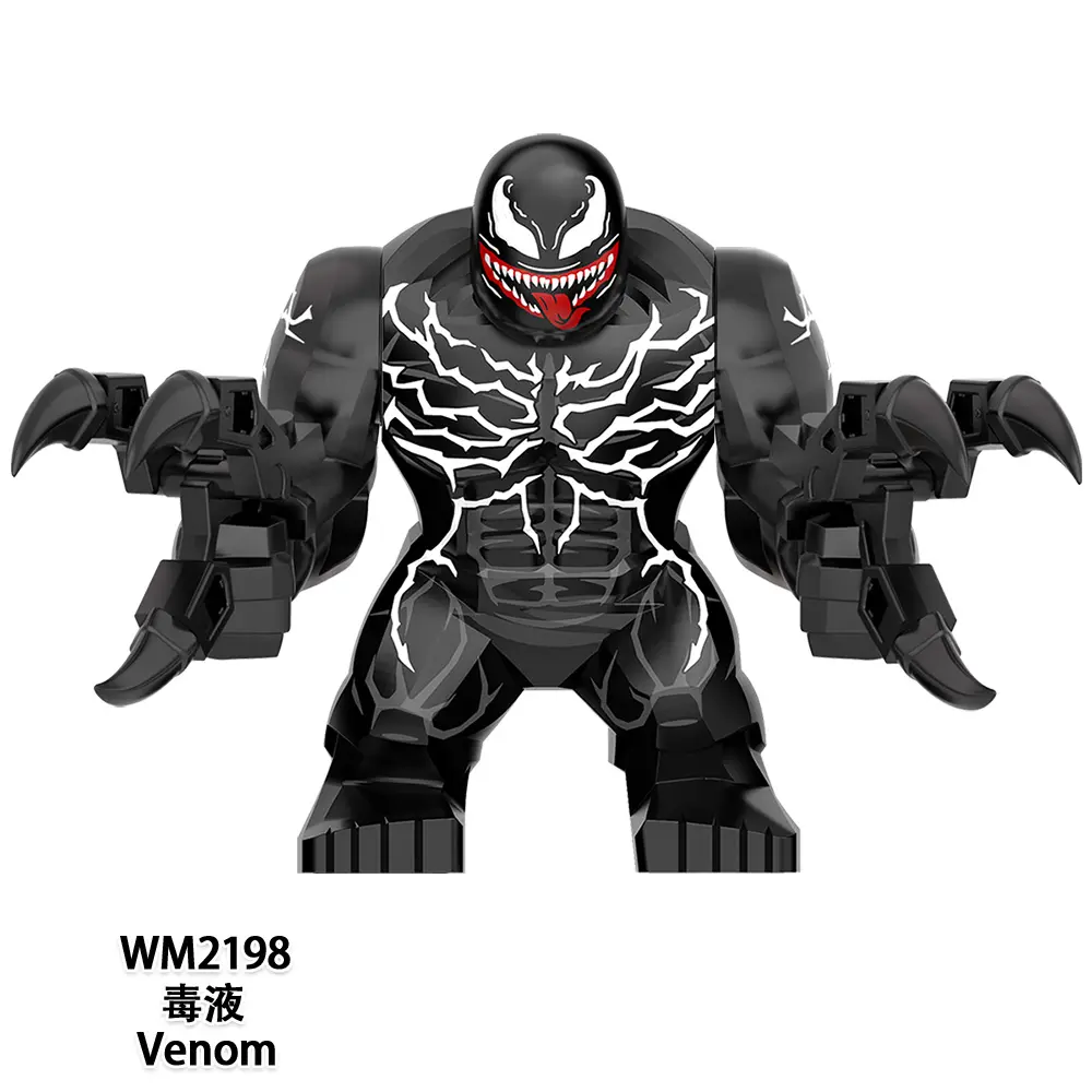 WM2198 Big New Super Heroes Venom Carnage Iron Thor Thanos Hawkeye Building Blocks Collection Action Figures Kids Toys WM2195