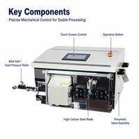 Automatische Mehrschichtige Drahtschneid- und Abisoliermaschine 6 Schichten ±0,15 mm Genauigkeit 350-900 Stück/h LCD für Koaxialkabel