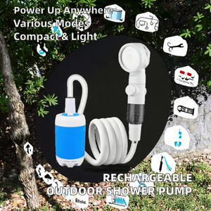 <strong>Outdoor</strong> <strong>Shower</strong> 4000nAh Upgrade Rechargeable Electric <strong>Outdoor</strong> Camp <strong>Shower</strong> Pump Multiple Spray Modes <strong>for</strong> Hiking &amp; Traveling - Product Image 2