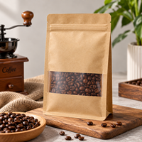 Sachet Doypack en papier kraft écologique refermable avec fermeture éclair, qualité alimentaire, pour emballage de thé, logo personnalisé