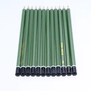 高品质金属漆标准木笔定制木制HB铅铅笔六角石墨铅笔套装