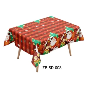 Supplies Disposable <strong>Plastic</strong> <strong>Table</strong> Cover Merry Christmas Water Proof Oil-proof <strong>Table</strong> <strong>Clothes</strong> - Product Image 1