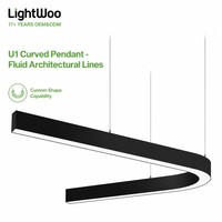 Système de profilé lumineux LED Lightwoo, 20 m de long, connexion 3 CCT, suspension décorative, pour bureau, commerce, hôtel