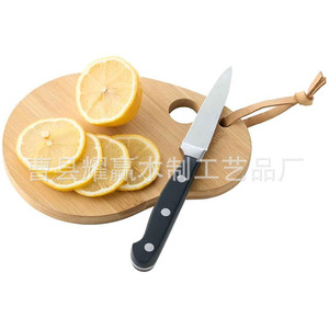 Plateau à steak en bambou avec compartiment pour sauce, planche de service suspendue pour viande et légumes, couleur bois naturel - Product Image 4