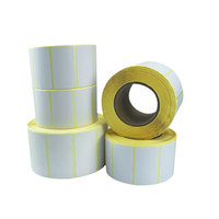 Rollo de Etiquetas Térmicas Directas Personalizadas de 58 mm, 58x60 58x40, Etiquetas Autoadhesivas de Papel Blanco con Código de Barras para Promoción en Supermercados