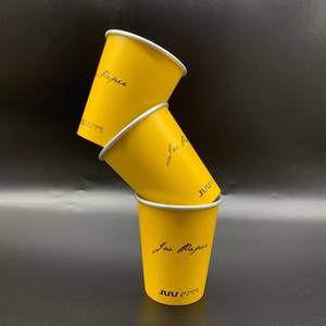 Gobelets à café en papier enduit écologiques personnalisés en gros, qualité alimentaire, revêtement PE, logo personnalisé pour boissons gazeuses - Product Image 6