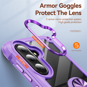 Funda Protectora para Teléfono con Anillo Resistente para Samsung Galaxy A36 A37 A56 5G, Marco de TPU Suave, Parte Trasera Híbrida de PC, Cubierta Transparente - Product Image 3