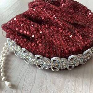 Elegant long tassel butterfly sequin fabric breathable eco-friendly all-season women's headband hat - Product Image 1