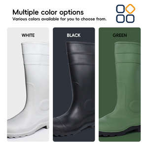 Bottes <span class=keywords><strong>de</strong></span> sécurité en PVC stable, hauteur 38 cm, antidérapantes, avec embout en acier, pour sols d'usine et <span class=keywords><strong>lignes</strong></span> d'assemblage - Product Image 2