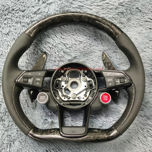 Volant <span class=keywords><strong>rouge</strong></span> en cuir lisse perforé Offre Spéciale d'usine pour <span class=keywords><strong>Audi</strong></span> A3 A4 A5 Q7 Q8 <span class=keywords><strong>TT</strong></span> R8 B9 volant DOS - Product Image 2