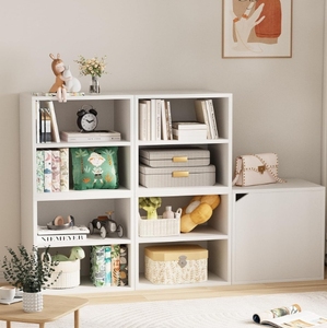 Nhà máy màu trắng Stackable lưu trữ Kệ cubby tổ chức hiển thị bằng gỗ kệ tủ quần áo tổ chức hiện đại cubical kệ sách - Product Image 2