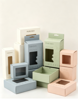 Boîte cadeau en papier écologique réutilisable avec fenêtre, carrée, rectangulaire, universelle, avec fermeture magnétique, impression quadricolore