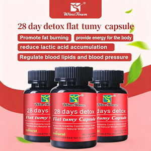 Capsules WinsTown 28 jours de désintoxication pour un ventre plat pour femmes, fournissent énergie, contrôle de l'appétit et soutien du métabolisme. - Product Image 1
