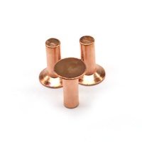 Rivet à tête fraisée en cuivre rouge ST-0073 certifié ISO, finition brillante non revêtue, faible MOQ pour fixation industrielle
