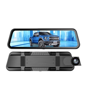 4K Wifi App DVR Dash Cam Dual Lens Front &amp; Rear Car Video Recorder IPS Screen <strong>Rearview</strong> Mirror Car Black Box Black Color - Product Image 2