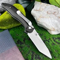 Couteau pliant de poche 7506, lame 440c, bord droit, manche en fibre de nylon, couteau utilitaire, chasse en jungle, coupe, survie, extérieur, OEM