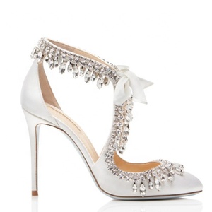 High-end Luxurious High <b>Heel</b> Pumps Shoes for Bridal Rhinestone Tassels Dress Shoes Women Shoes Size 46 Diamonds Sandals - Product Image 4