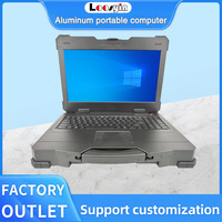 Ordinateur industriel portable en alliage d'aluminium de 15.6 pouces robuste Intel I3 I5 I7 OEM ODM Stock de châssis industriel pour ordinateur portable disponible