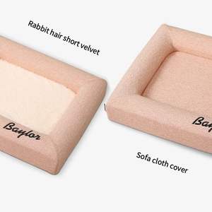 Luxus High-Rebound Memory Sponge Haustier bett Weiches und bequemes Winter-Rechteck-Nest mit festem Muster im modernen Stil - Product Image 4