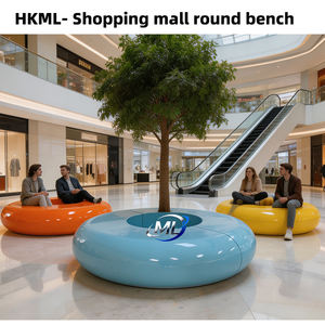 Banco de Fibra de Vidrio Resistente para Exteriores, Diseño Moderno para Centros Comerciales y Parques - Product Image 5