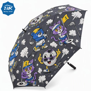 ร่มกอล์ฟเด็กพิมพ์ลายการ์ตูน ร่มกอล์ฟจูเนียร์น่ารัก ร่มกันฝนสำหรับเด็ก รับผลิตแบบ OEM ODM ขายส่ง - Product Image 1