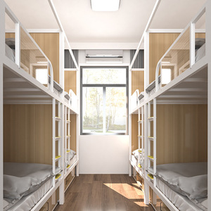 Lit <span class=keywords><strong>superposé</strong></span> inférieur supérieur lits de dortoir appartement armoires de rangement armoires pour chambre hôtel école projets d'appel d'offres à deux étages - Product Image 4