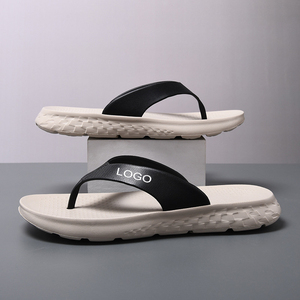 Sandalias de playa de verano con logotipo personalizado plano suave para mujer, <span class=keywords><strong>chanclas</strong></span> <span class=keywords><strong>originales</strong></span> con logotipo de EVA para <span class=keywords><strong>hombre</strong></span>, <span class=keywords><strong>chanclas</strong></span> para <span class=keywords><strong>hombre</strong></span>, zapatillas con logotipo personalizado - Product Image 2