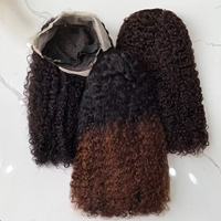 Wear & Go Yapıştırıcısız Kısa Kıvırcık Peruk %250 Yoğunluk %100 Bakire İnsan Saçı HD Şeffaf Dantel Ön Peruk Önceden Yolunmuş Toplu Fiyat Peruk