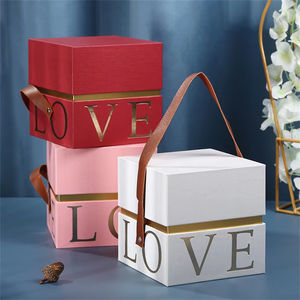 Boîte cadeau pour mariage, boîte à bonbons avec poignée pour la Saint-Valentin, boîte de rangement carrée pour bonbons et bijoux, boîte cadeau de Noël - Product Image 2