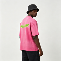 Camisetas para Hombre AMCLEVER 2026, 280gsm, Algodón Grueso, Lavado Ácido Vintage, Color Degradado, Estilo Urbano, Logotipo Personalizado OEM
